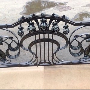 Stair railing, floral decor, balcony, firelace screen, railing, garden, yard, handrail, wedding, terrace, Christmas, birthday, banister