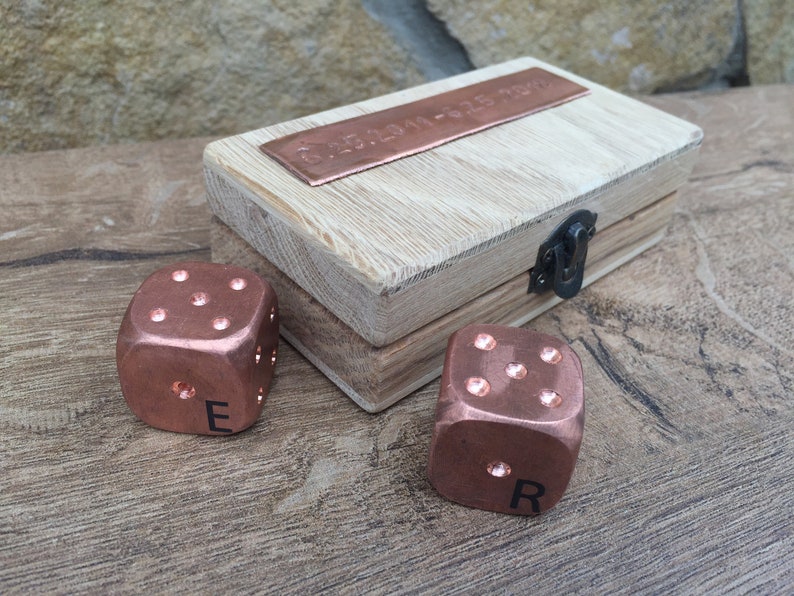 Engraved Copper Gift Copper Gifts Copper Dices Engraved Etsy