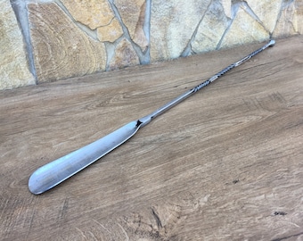 Shoe horn, hand forged shoehorn, anniversary gift, iron gifts, wrought iron shoe horn, shoe accessories, shoe stuff, insoles, metal art