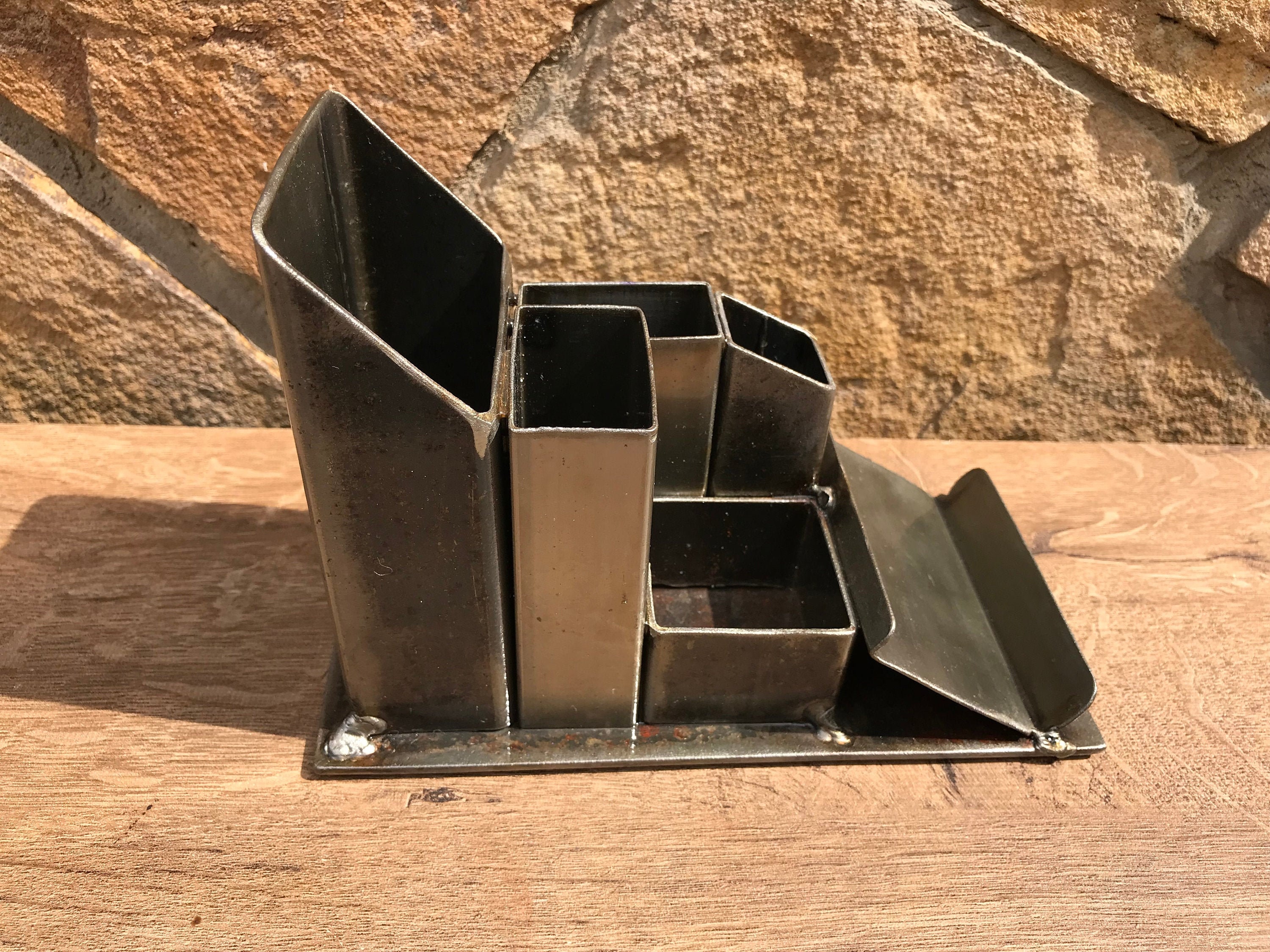 Desk Organizer Metal Desk Organizer Iron Desk Organizer Etsy