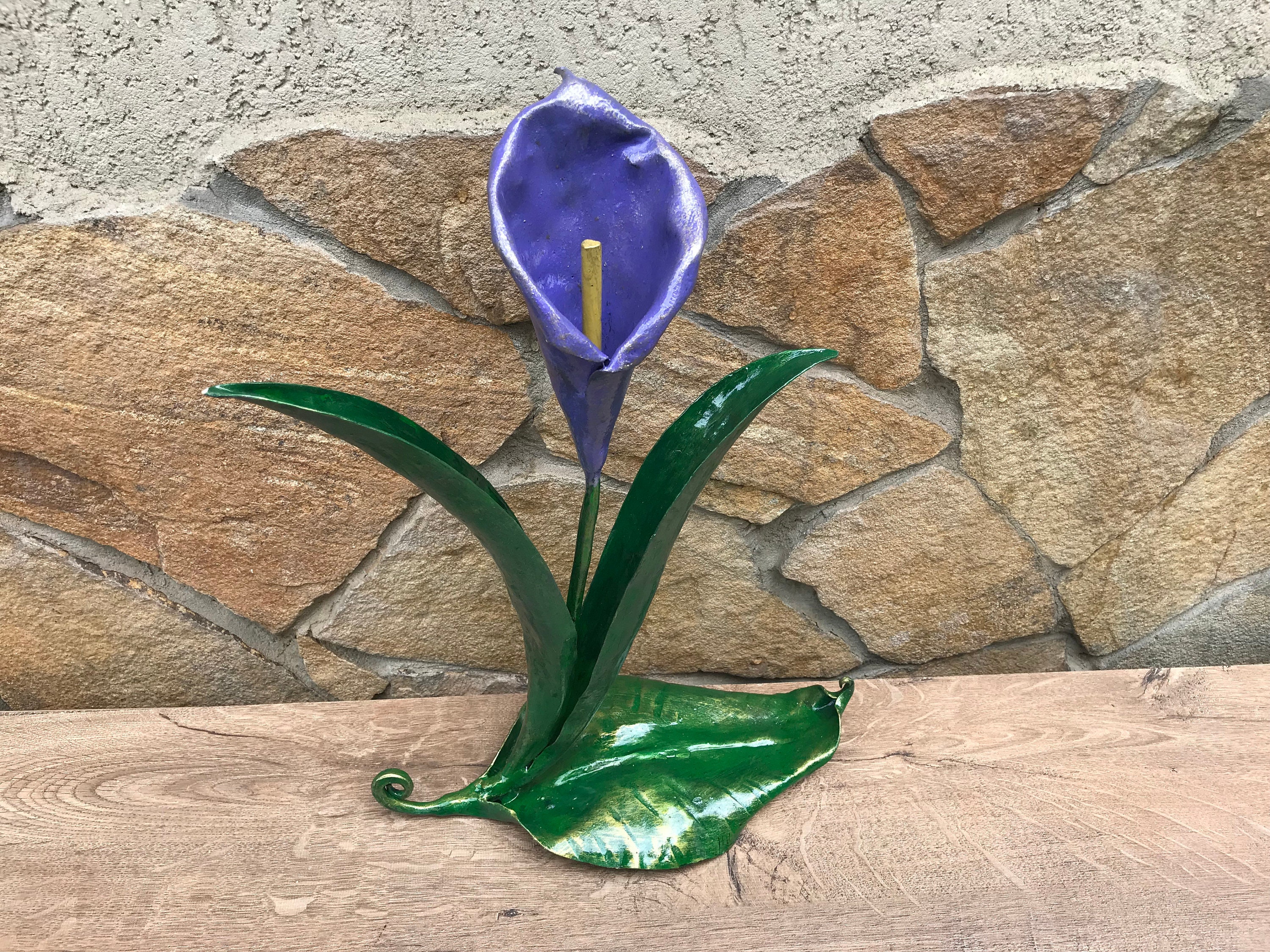 Calla Lily Iron Flower Iron Anniversary Gift Christmas Gift Etsy