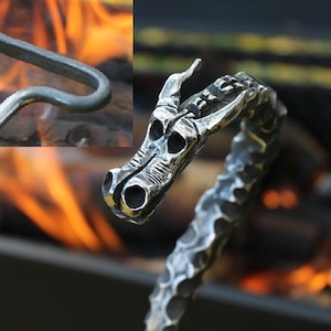 Stainless steel fire poker, fireplace poker, fire poker, BBQ, firewood, fire, fireplace tool, camping gear, fire pit,BBQ utensils,steel gift