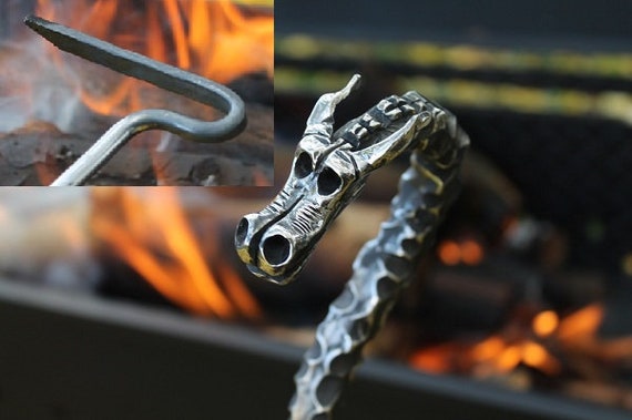 Stainless Steel Fire Poker Fireplace Poker Fire Poker Bbq Etsy