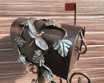 Mail box, mailbox, garden decor, post box, dragonfly, ivy, birthday, Christmas, anniversary, Mothers Day, renovation, postbox, butterfly
