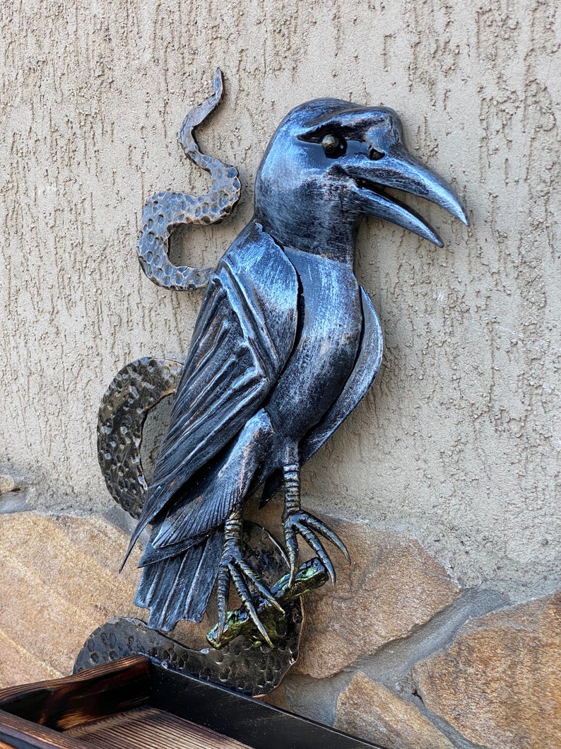 Kitchen Rack Raven Kitchen Shelf Spice Rack Crow Wall | Etsy