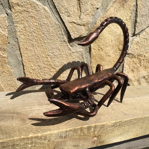 Metal scorpion, forged scorpion, scorpion figurine, arachnid sculpture, metal sculpture, metal statue, art object, metal insect, spider image 7