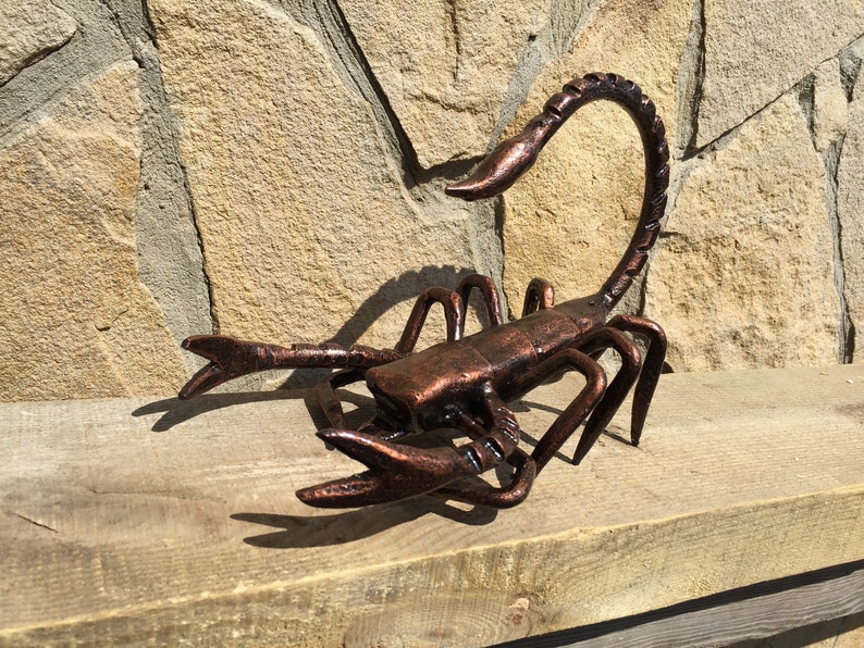 Metal scorpion, forged scorpion, scorpion figurine, arachnid sculpture, metal sculpture, metal statue, art object, metal insect, spider image 7