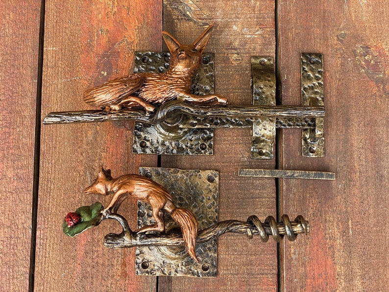 Latch Door Latch Fox Nature Birthday Door Handle Gate Etsy