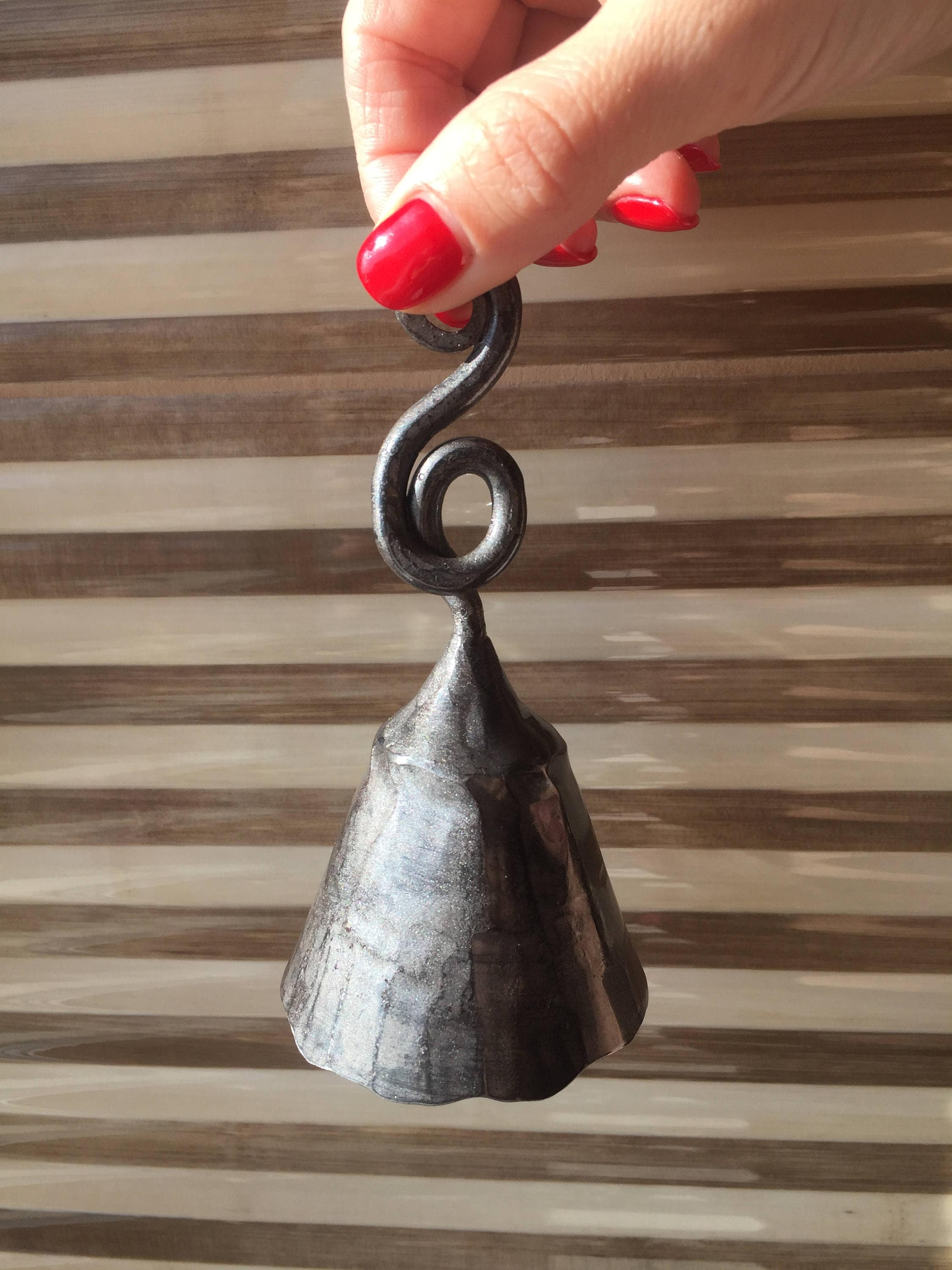 Hand bell wrought iron bell handmade bell metal art Etsy