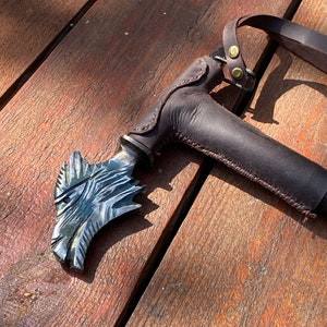 Dragon cane, railrod spike, walking cane, dragon, walking stick, viking, cane, stick, wooden gift, iron gift, stick, mens gifts,dragon lover
