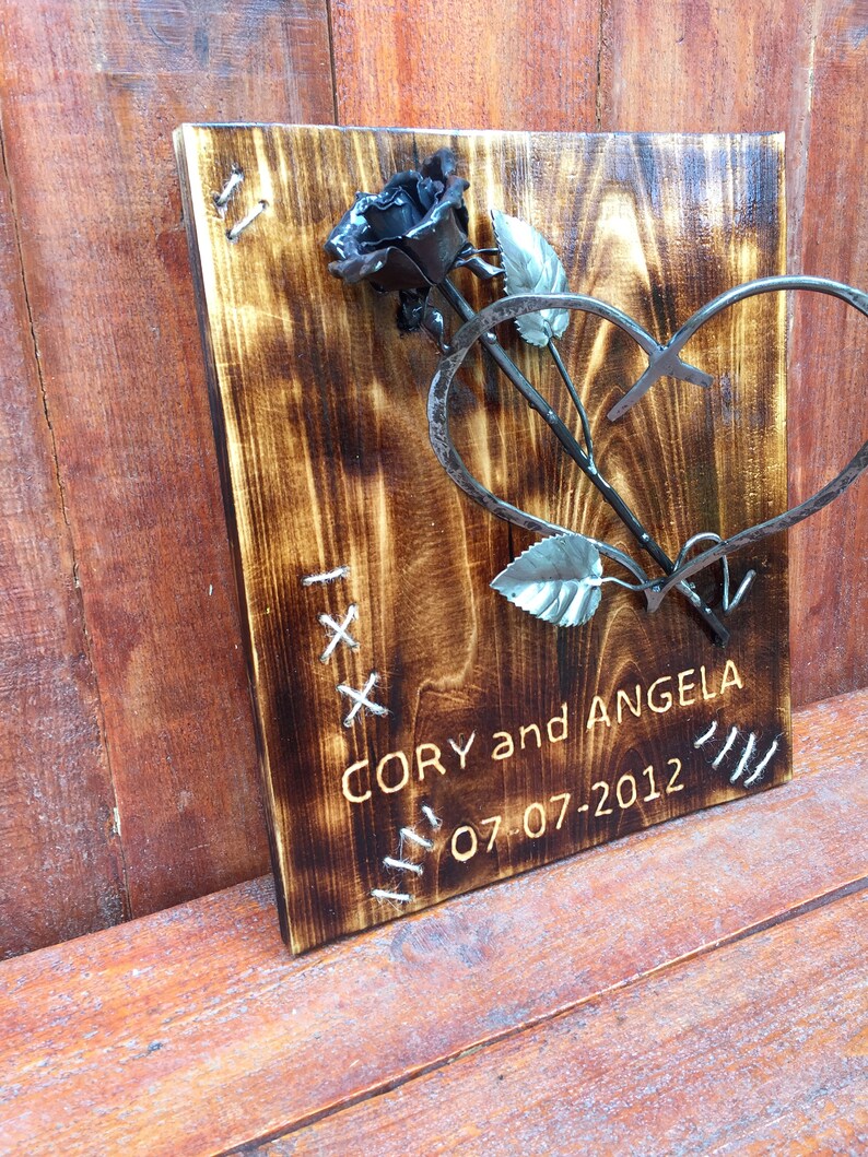 6th anniversary iron rose steel rose metal rose iron gift Etsy