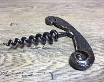 Corkscrew, bottle opener, hand forged corkscrew,wrought iron corkscrew,iron corkscrew,wine corkscrew,bottle opener,hand forged bottle opener