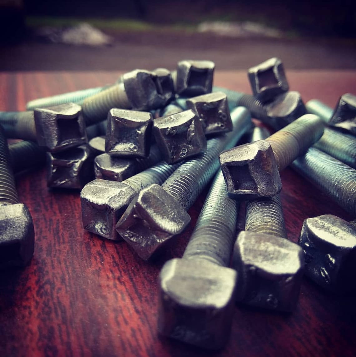 Bolts hand heads hammered bolt head loft decor Etsy