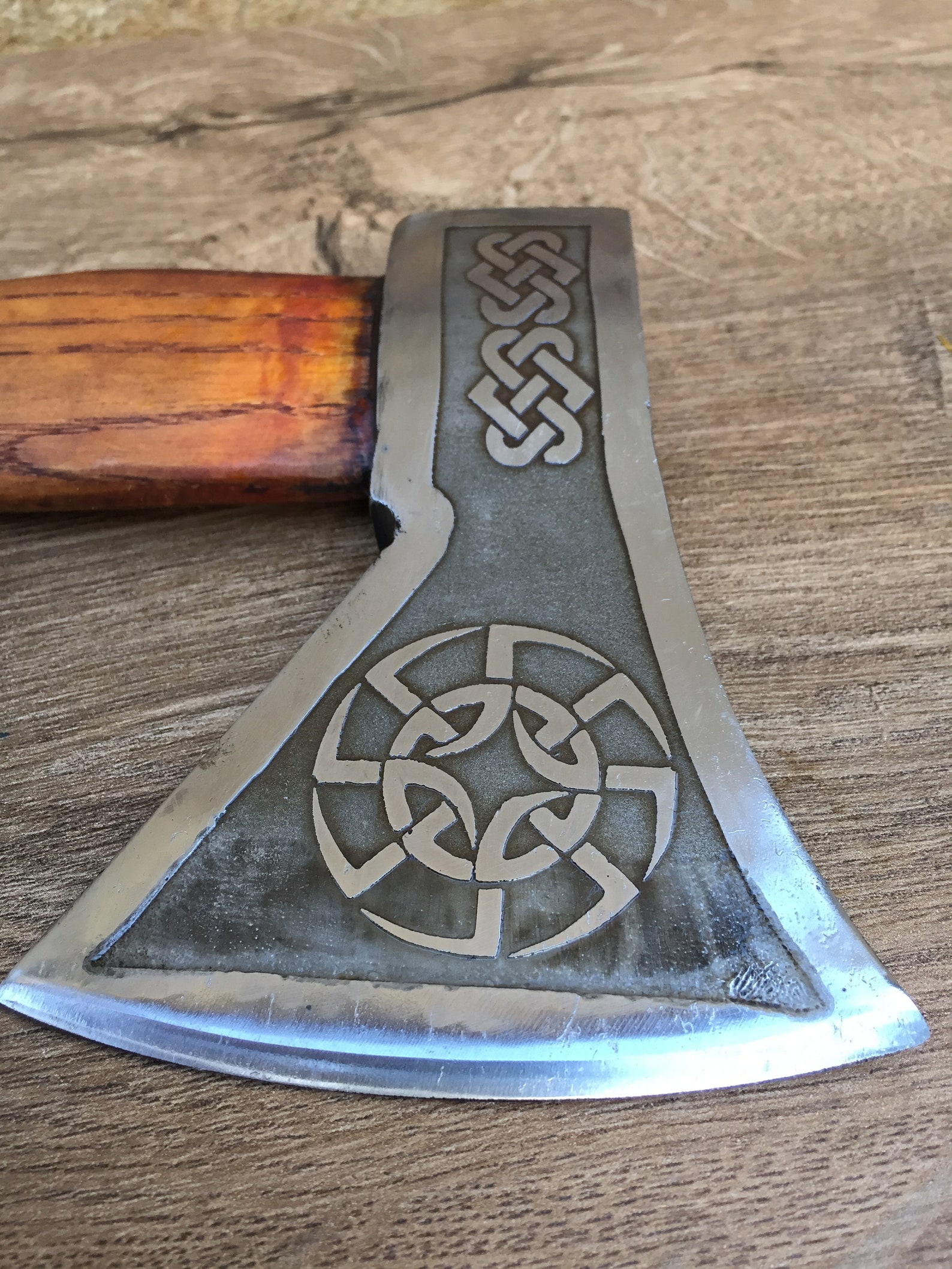 Runic axe axe with runes personalized runes viking rune Etsy