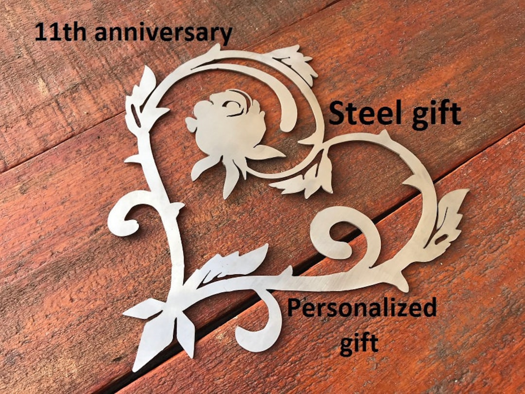 Personalized Steel Gift, Steel Anniversary, 11 Year Anniversary, 11th