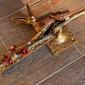 Manija de la puerta, tirador de la puerta, zorro, animal, bosque, zoológico, cerradura, decoración de la puerta, habitación para niños, regalo para niños, dibujos animados, renovación, Navidad, flor, cumpleaños