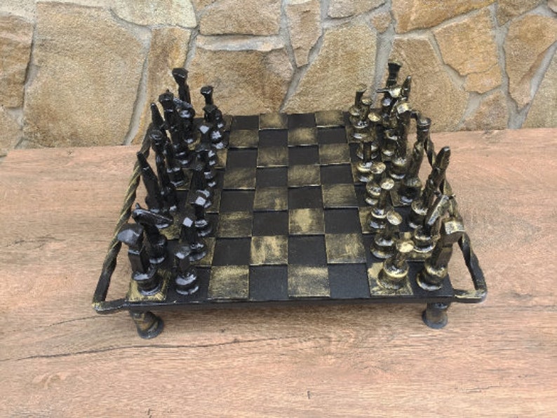 Chess Chess Set Chess Board Table Game Chess Pieces Chess Etsy