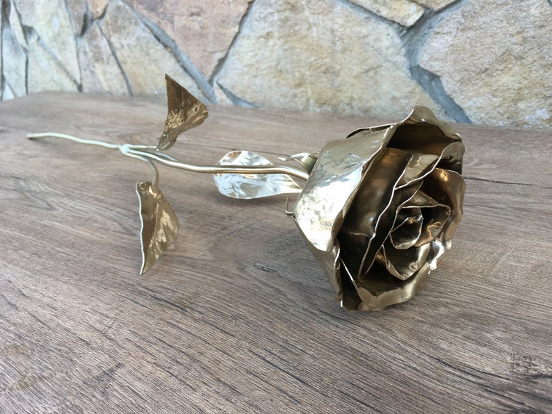Iron Anniversary Gifts For Her Hand forged rose iron anniversary t for her steel