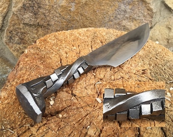 Iron anniversary gift for him, 6 year anniversary gift for him, railroad spike knife, wedding anniversary gift, 6th anniversary gift for him