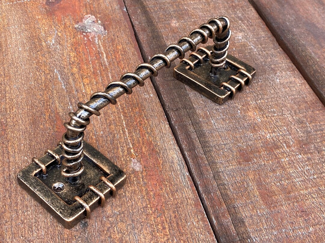 Hand Forged Door Handle, Door Handle, Industrial, Farmhouse, Kitchen ...