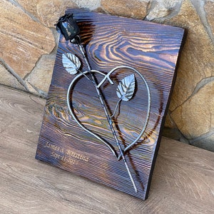 6th anniversary, iron rose, steel rose, metal rose, iron gift, engraved gift, iron anniversary gift, personalized gift, rose decor,rose gift