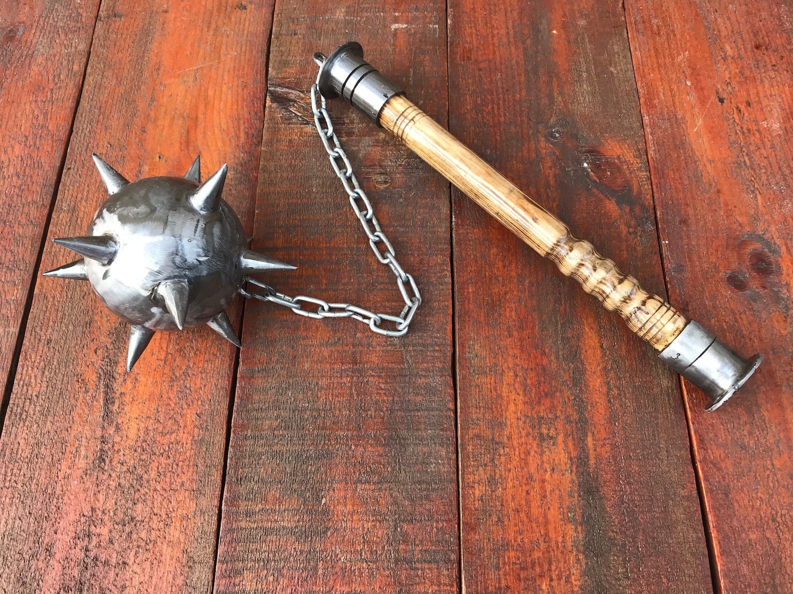 War mace viking mace hand crafted mace mace flail chain | Etsy