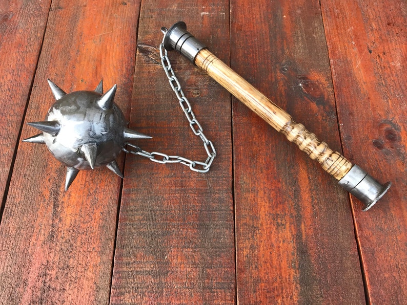 War mace viking mace hand crafted mace mace flail chain Etsy
