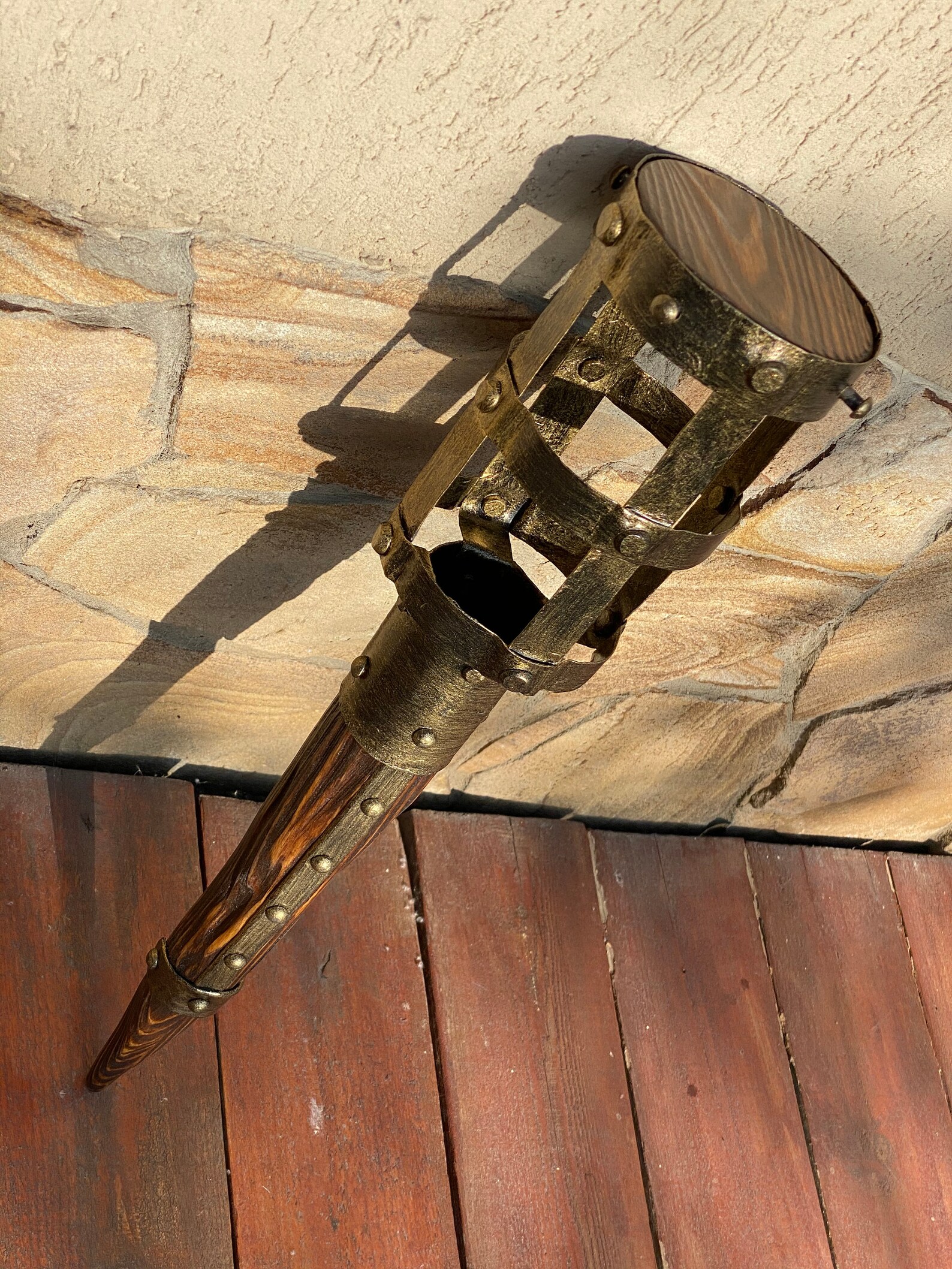 Torch Medieval Torch Torch Lantern SCA Lantern Solar Etsy