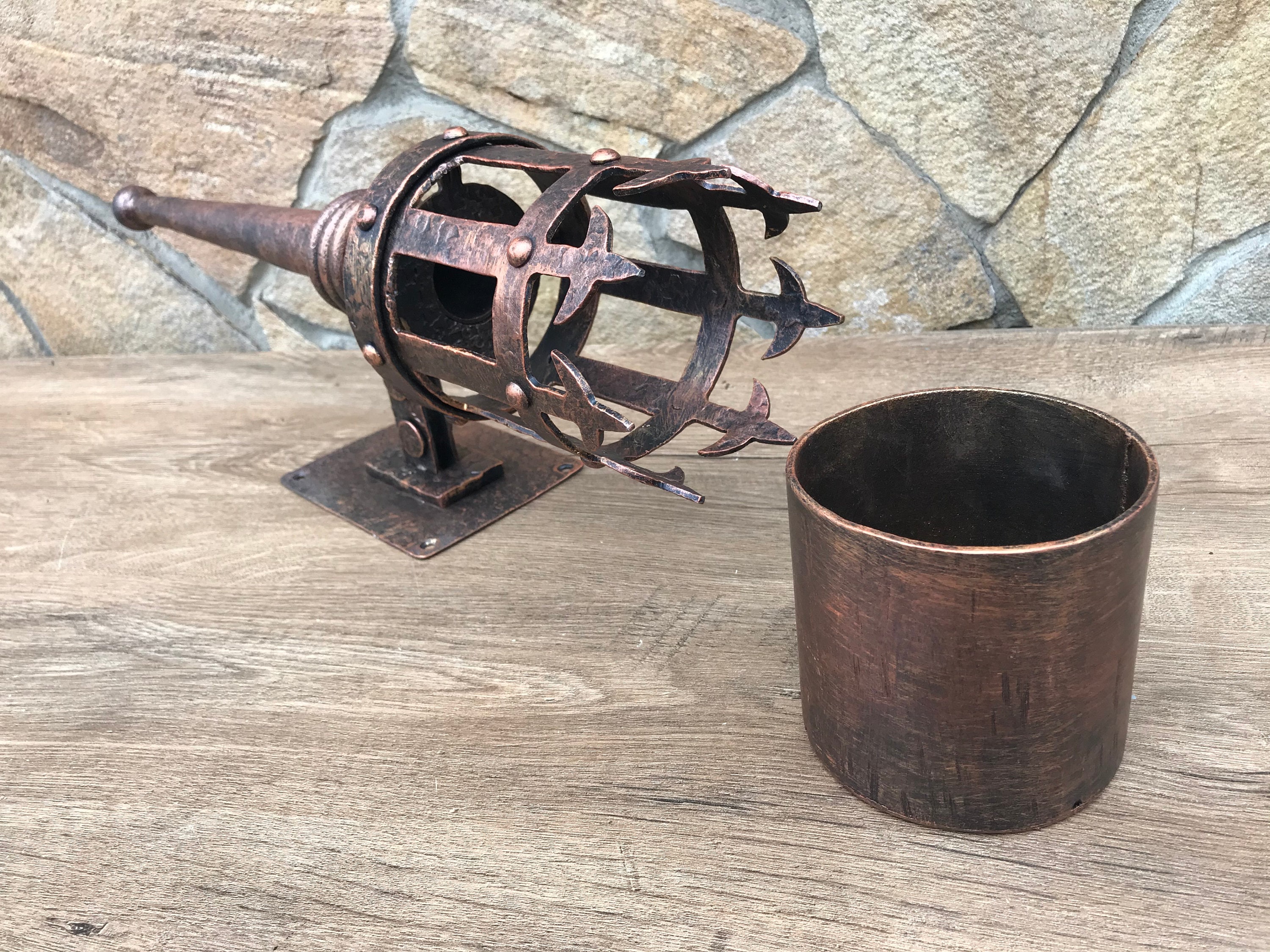 Torch candle holdertorchsconce candle holderwall Etsy