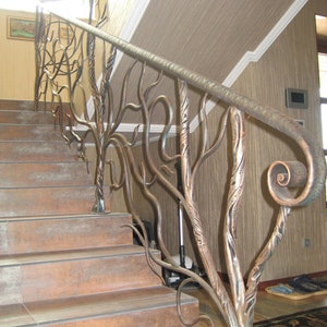 Balcony railing, stair railing, railing, terrace, renovation, retirement, tree, forest, branch, banister, wedding, anniversary, trunk,nature