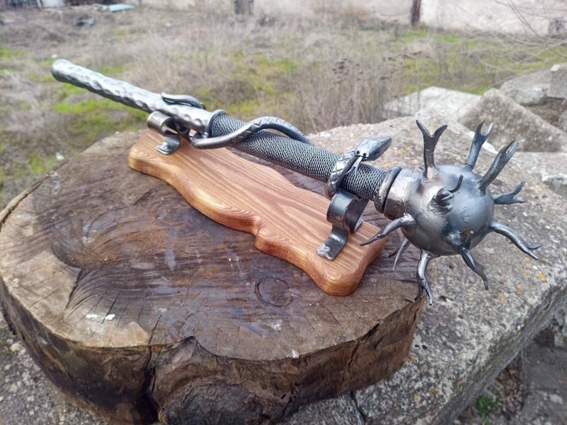Snake tongue mace mace hand mace viking axe war Etsy