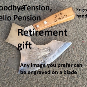 Womens retirement gift, womens retirement, stainless steel kitchen axe,retirement gifts for women, retirement gifts for mom, retiree,pension