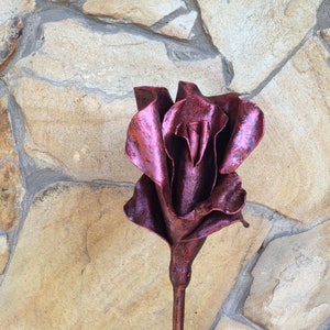 Metal rose, metal gift for her, wedding anniversary, 6th, 11th, Mother&#39;s day gift, birthday metal gift, iron rose, steel rose, metal bouquet