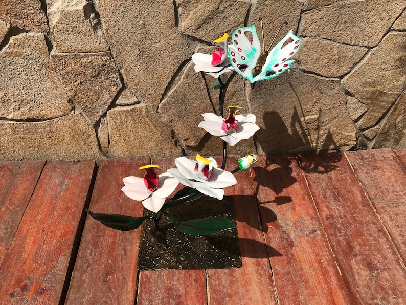 Metal Orchid Hand Orchid Orchid Gift Orchid Stand Etsy