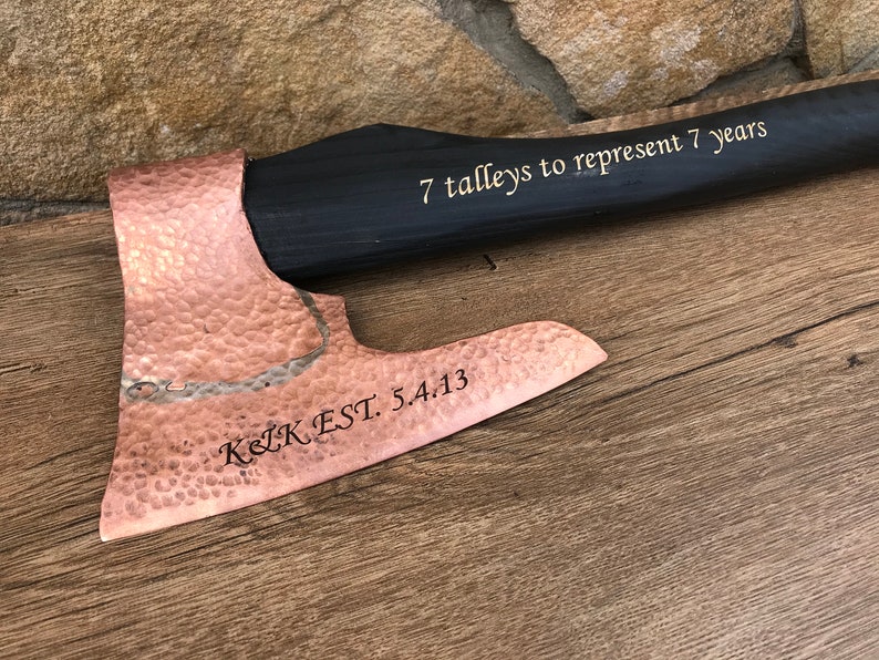 Copper Axe Axe From Copper 7th Anniversary Gift for Him Etsy