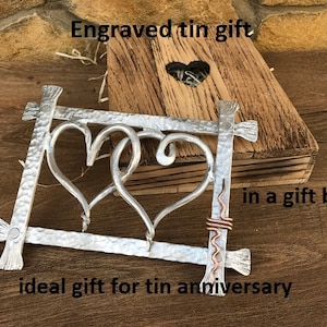 Tin anniversary, 10th anniversary, 10 year anniversary, gift box, anniversary gift, 10th wedding anniversary, aluminium gift, tin gift