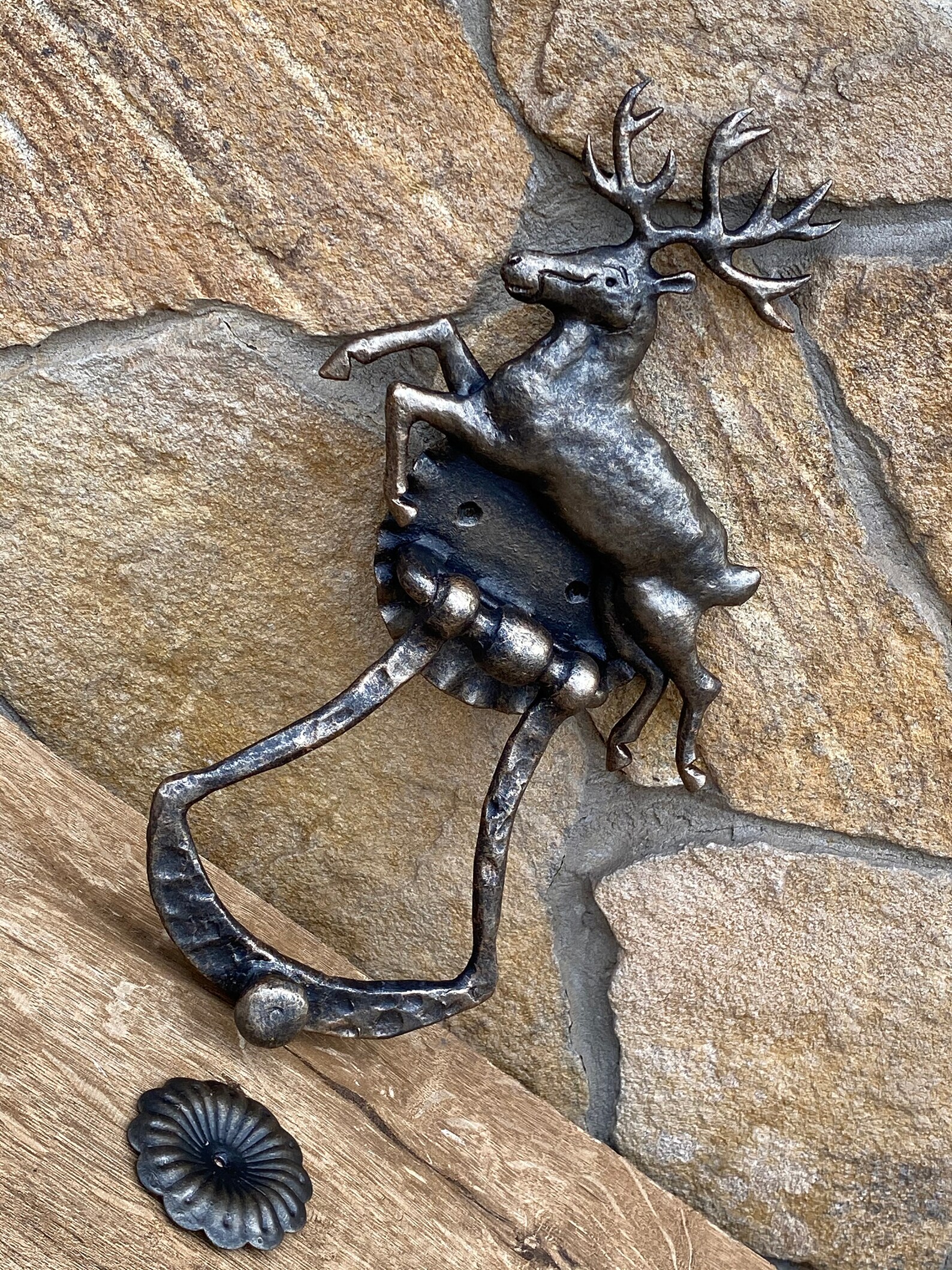 Door knocker stag knocker deer entryway animal wild Etsy