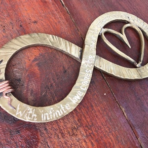 Bronze gift, bronze infinity sign, bronze gift for wife, bronze gift for women, bronze gift for her, 8th anniversary gift,bronze anniversary