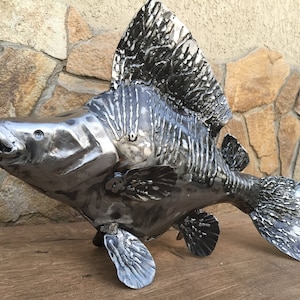 Metal fish, hand forged fish, fish artwork, custom fish, fish figurine, marine life, sea life, fish decor, gift for fisherman,iron fish