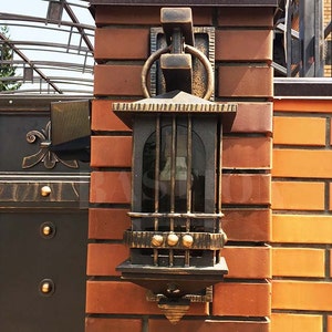 Wall sconce, castle sconce, wall light, medieval, midcentury, castle, viking, rustic, porch lantern, medieval gift, man cave, sconce, light