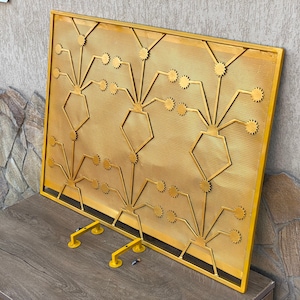 Fireplace screen, Christmas gift, iron gift, fireplace, anniversary, birthday, father, wow gift, design,blacksmith,hand hammered,hand forged
