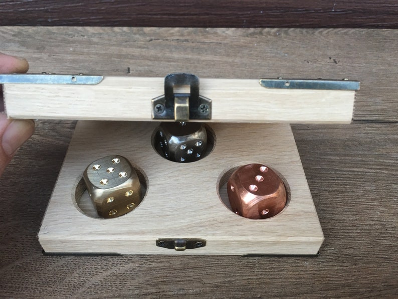 Dice set dice gift box dice gifts bronze dice copper dice Etsy