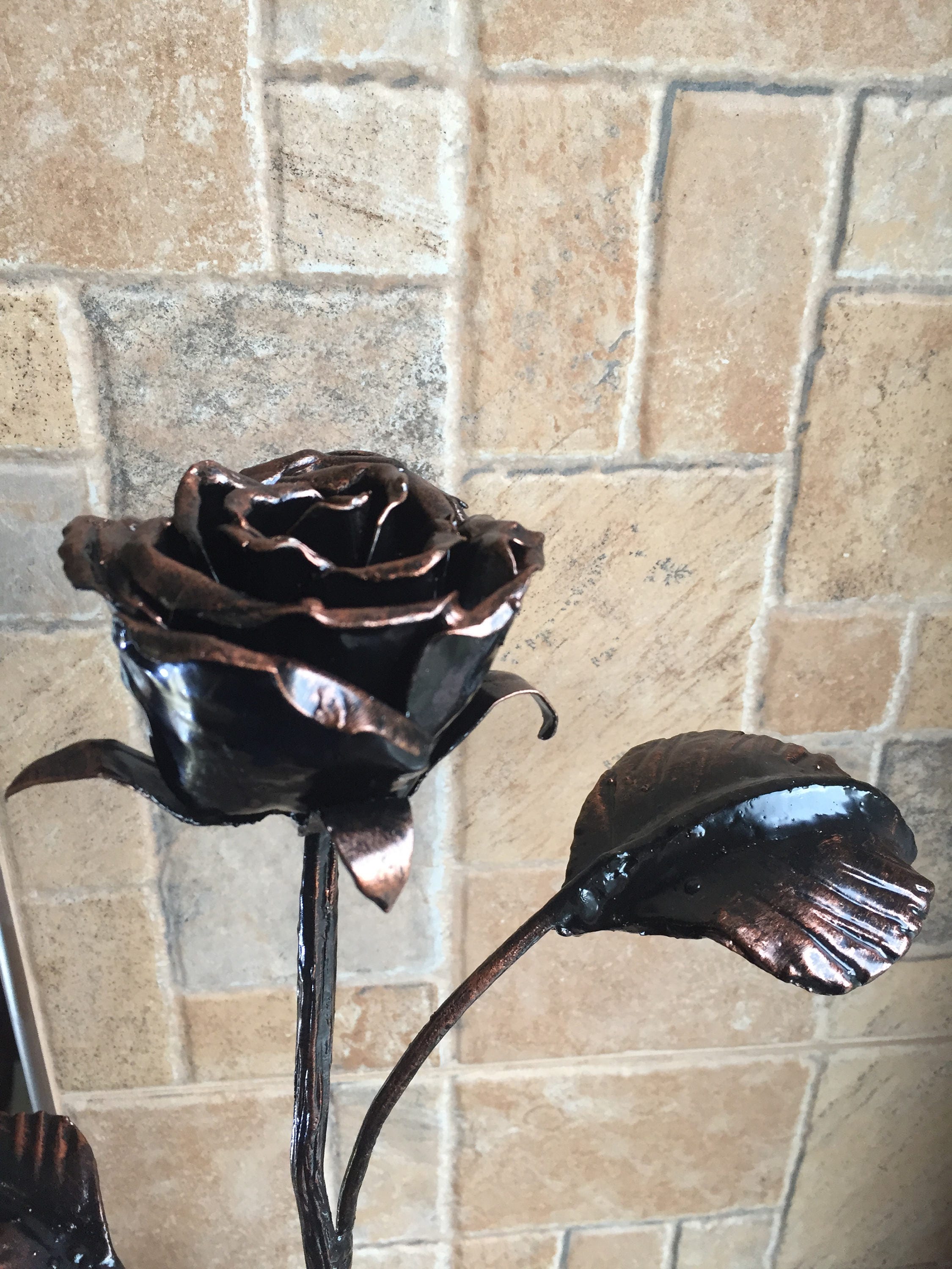 Wrought Iron Rose Anniversary Gift for Her Iron Anniversary Etsy