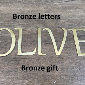 Bronze Letters, Cut Out Letters, Cut Out Names, 8th Anniversary, 8 Year ...