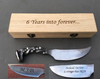 6 year anniversary, railroad spike knife,  6th anniversary, 6th anniversary gift for him, iron gift for him, iron anniversary gift for him
