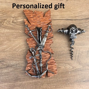Corkscrew, wedding party gift, wine opener, beer opener, wedding gift, custom bottle opener, Christmas gift, wine key, engraved corkscrew