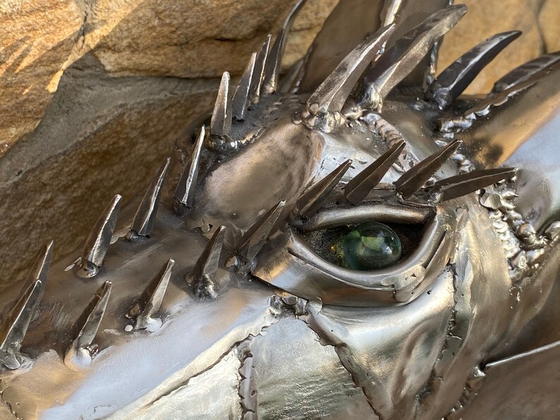 Dragon Stainless Steel Fairy Dragon Wall Sconce Viking Etsy