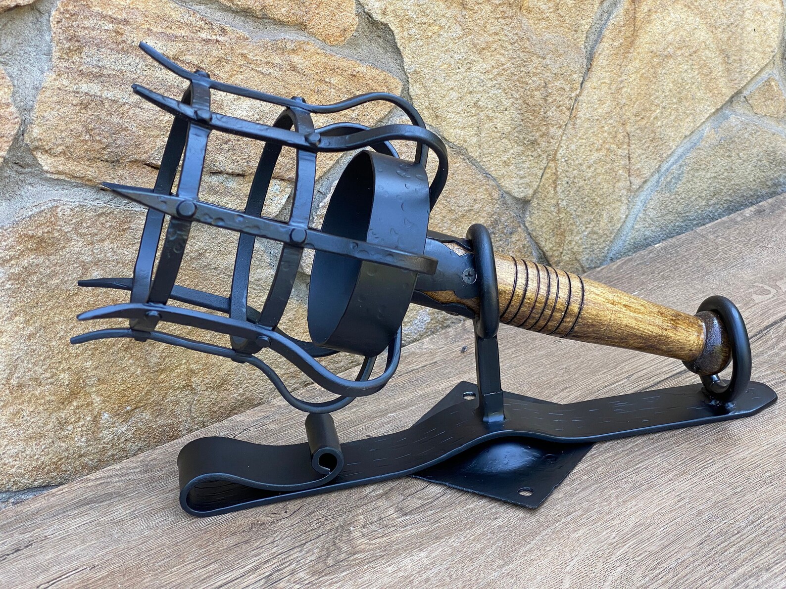 Torch Candle Holder Medieval Torch Solar Light Solar Etsy