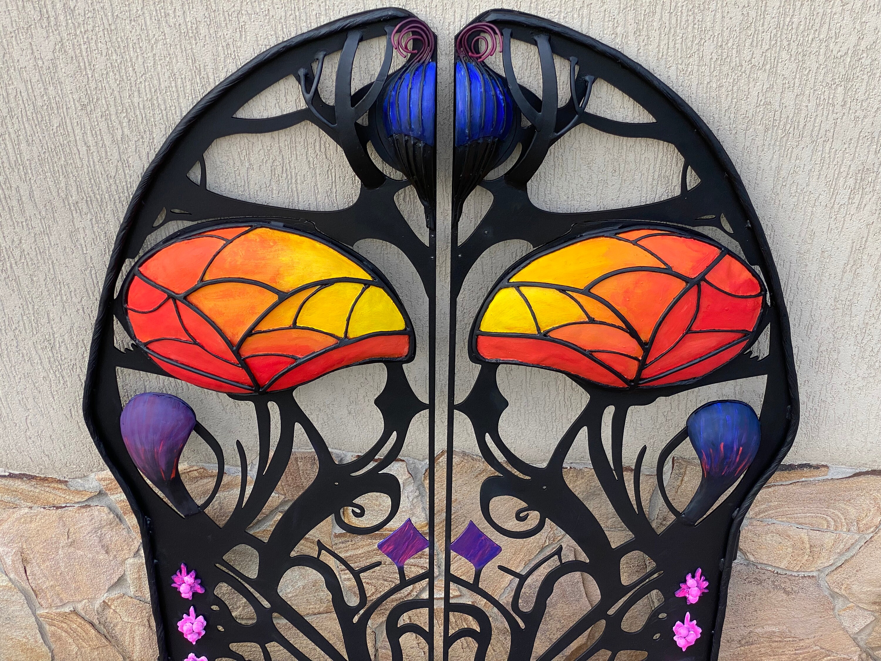 Fairy gate, garden gate, gate, terrace, balcony, window, fence, railing, renovation, Thanksgiving, wreath, Christmas, anniversary, birthday