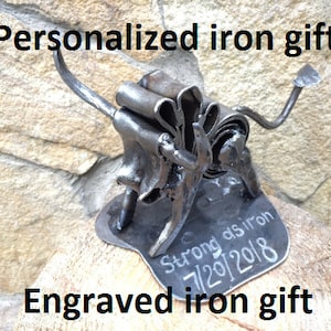 Regalo per il 6° anniversario, regalo per l&#39;anniversario di ferro per lui, 6° anniversario,toro di ferro, regalo per l&#39;anniversario di matrimonio, regalo di ferro personalizzato, regali di ferro